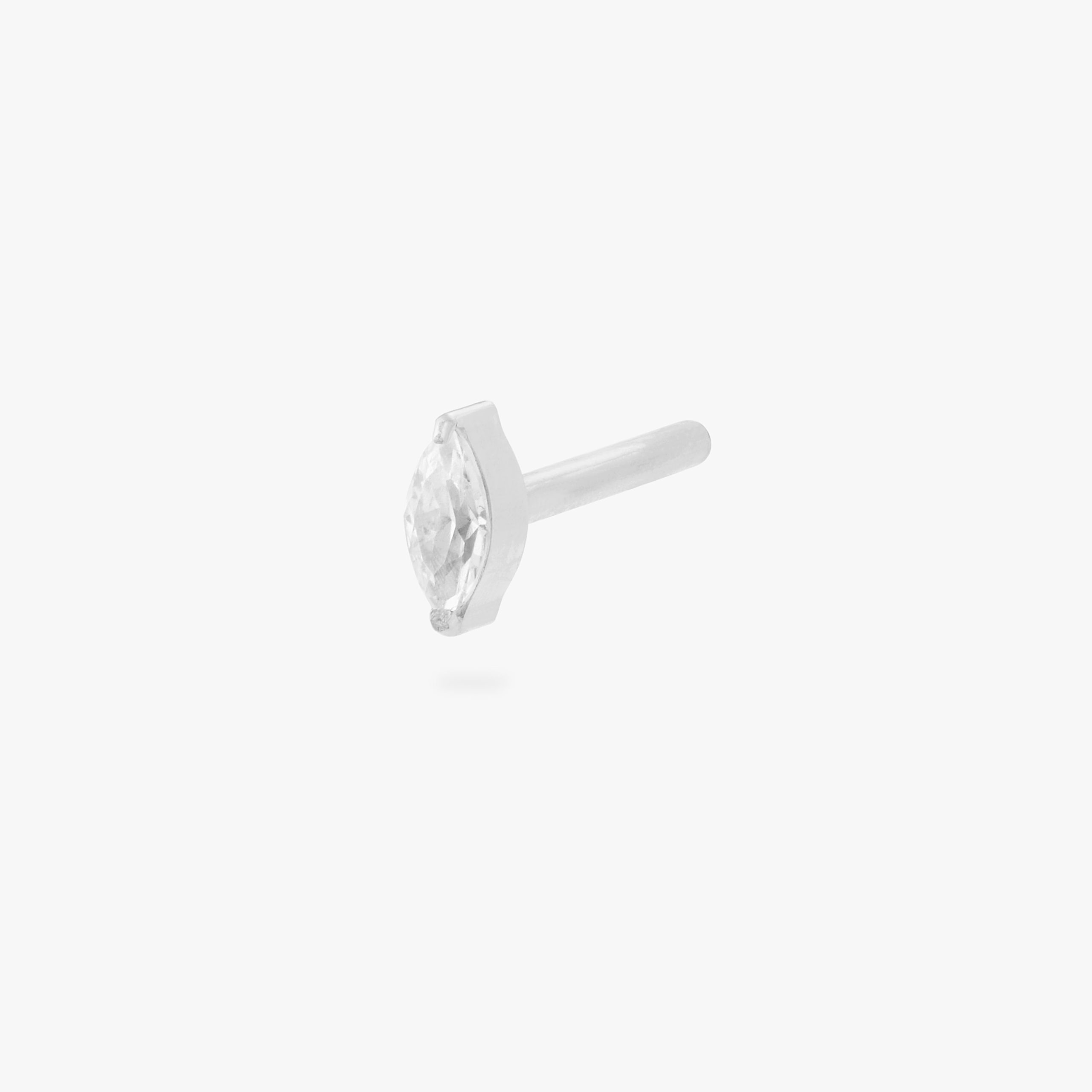 Silver Marquise Flatback Post - STUDS