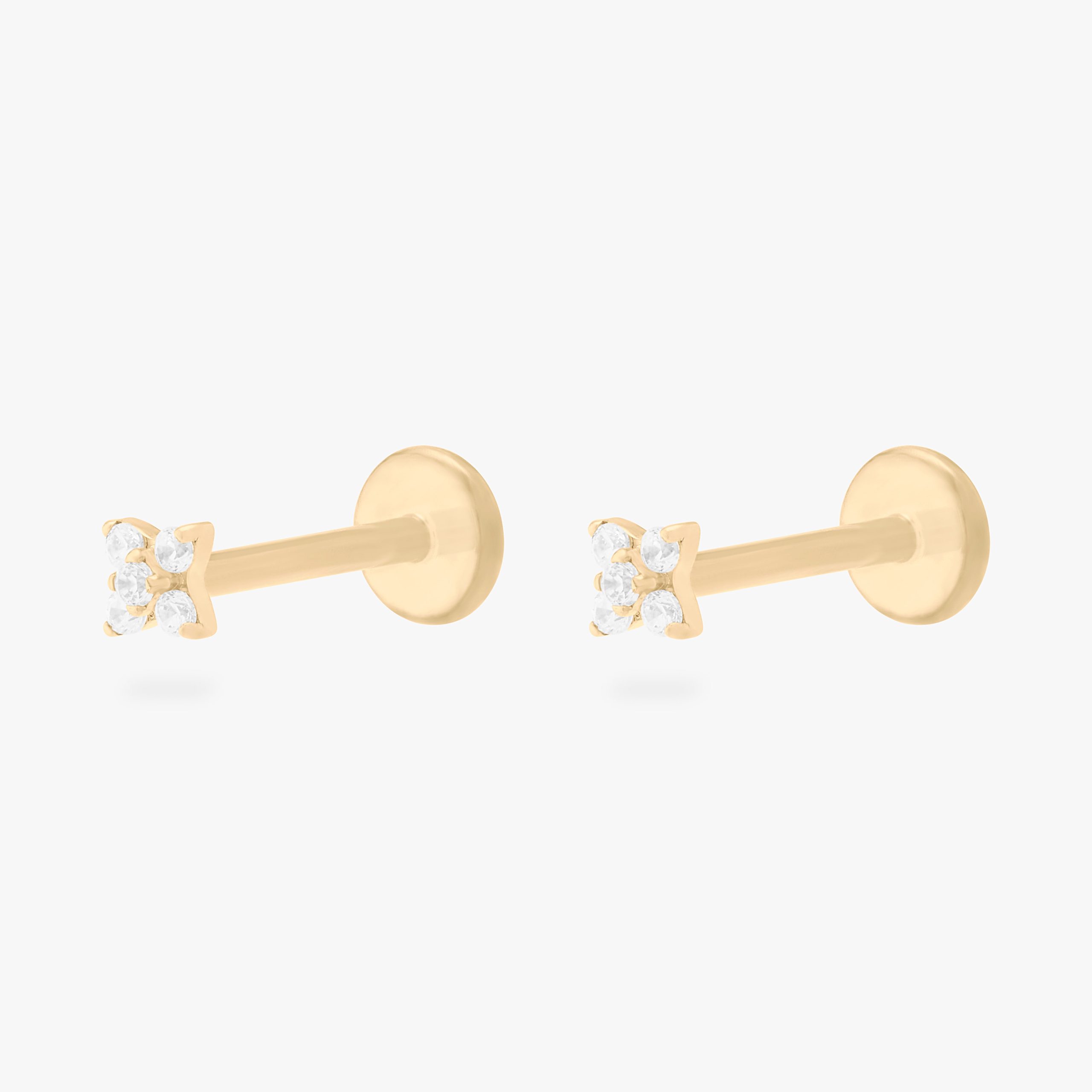 Pave X Flatback Stud - STUDS