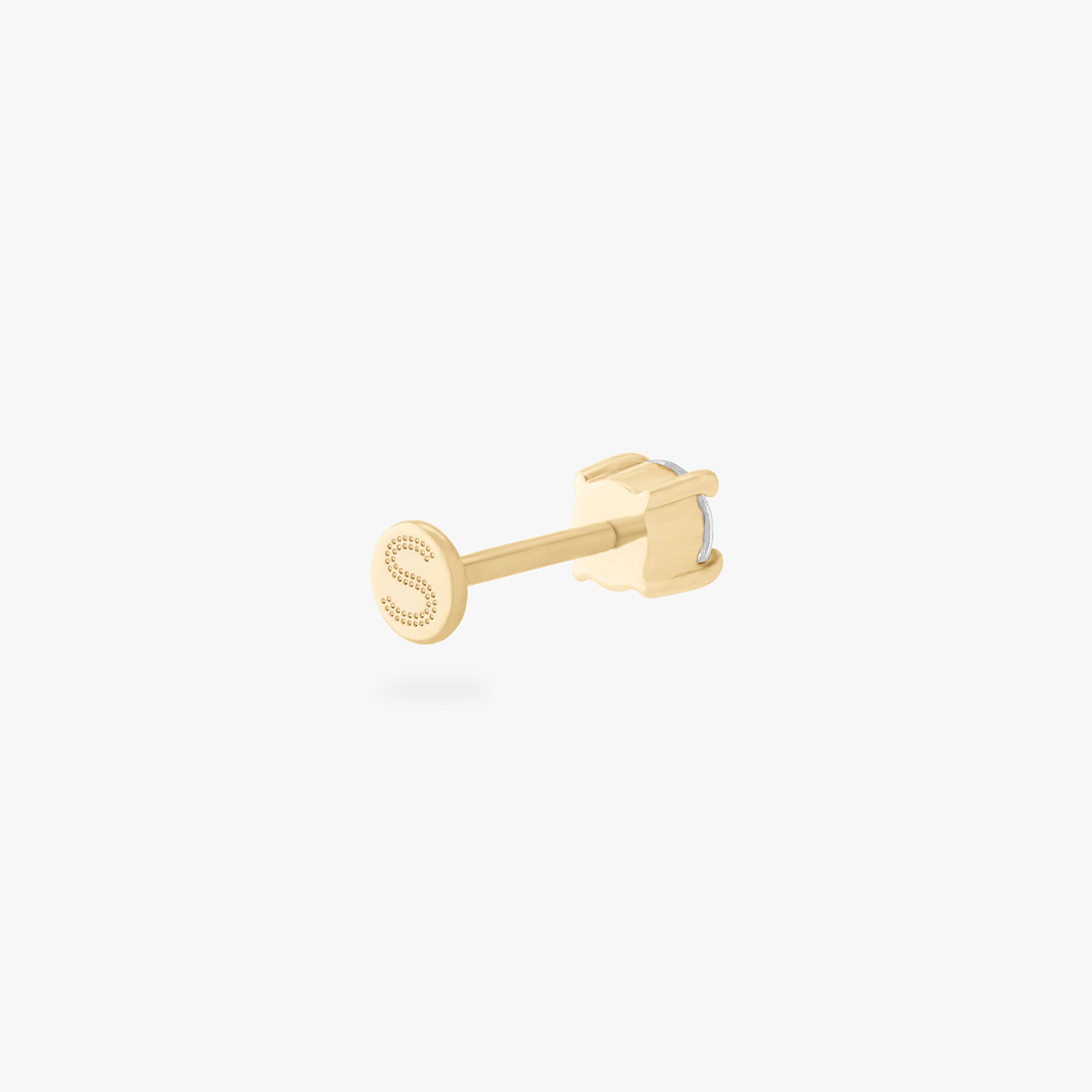 14K CZ 4mm Flatback - STUDS