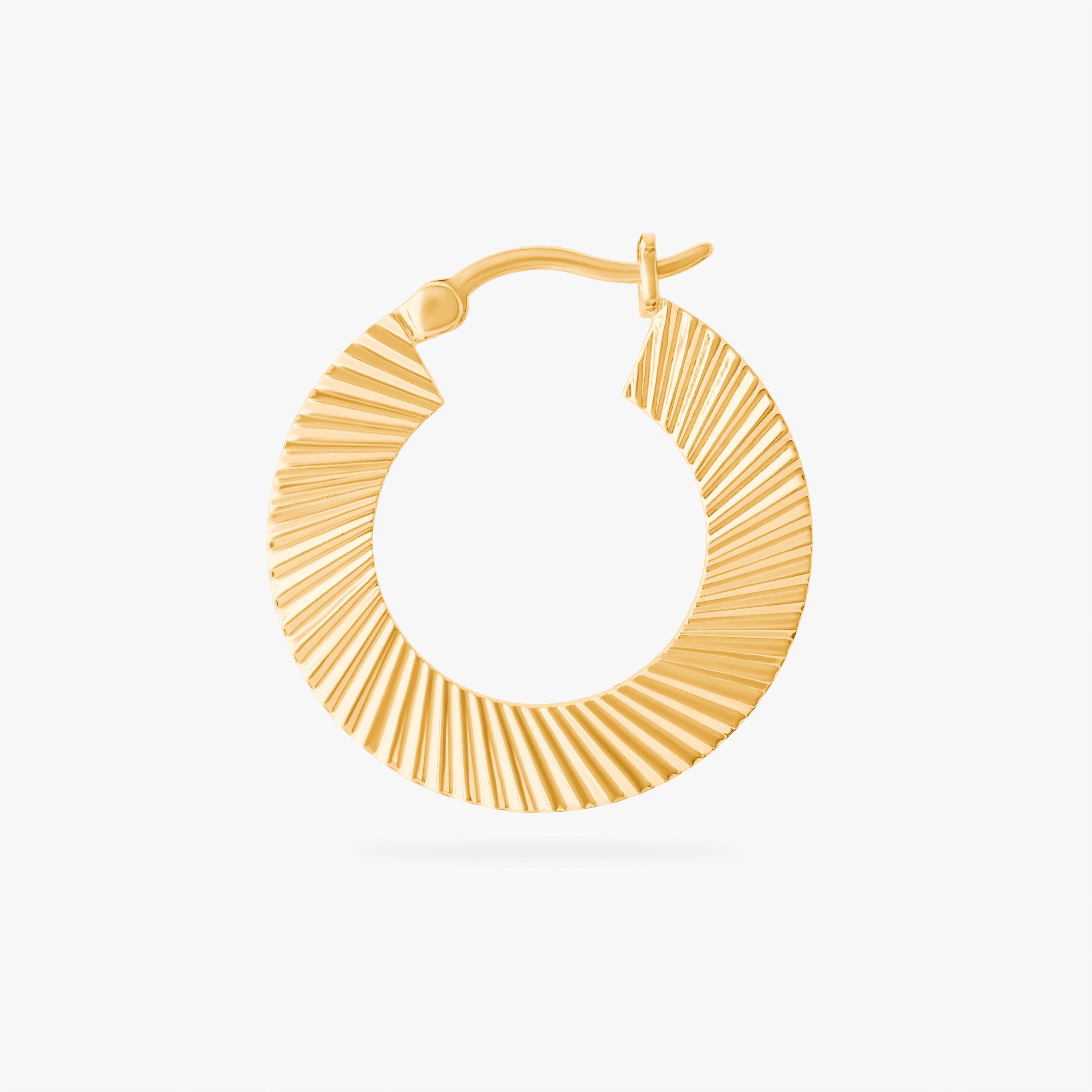 Fluted Crescent Hoop - STUDS