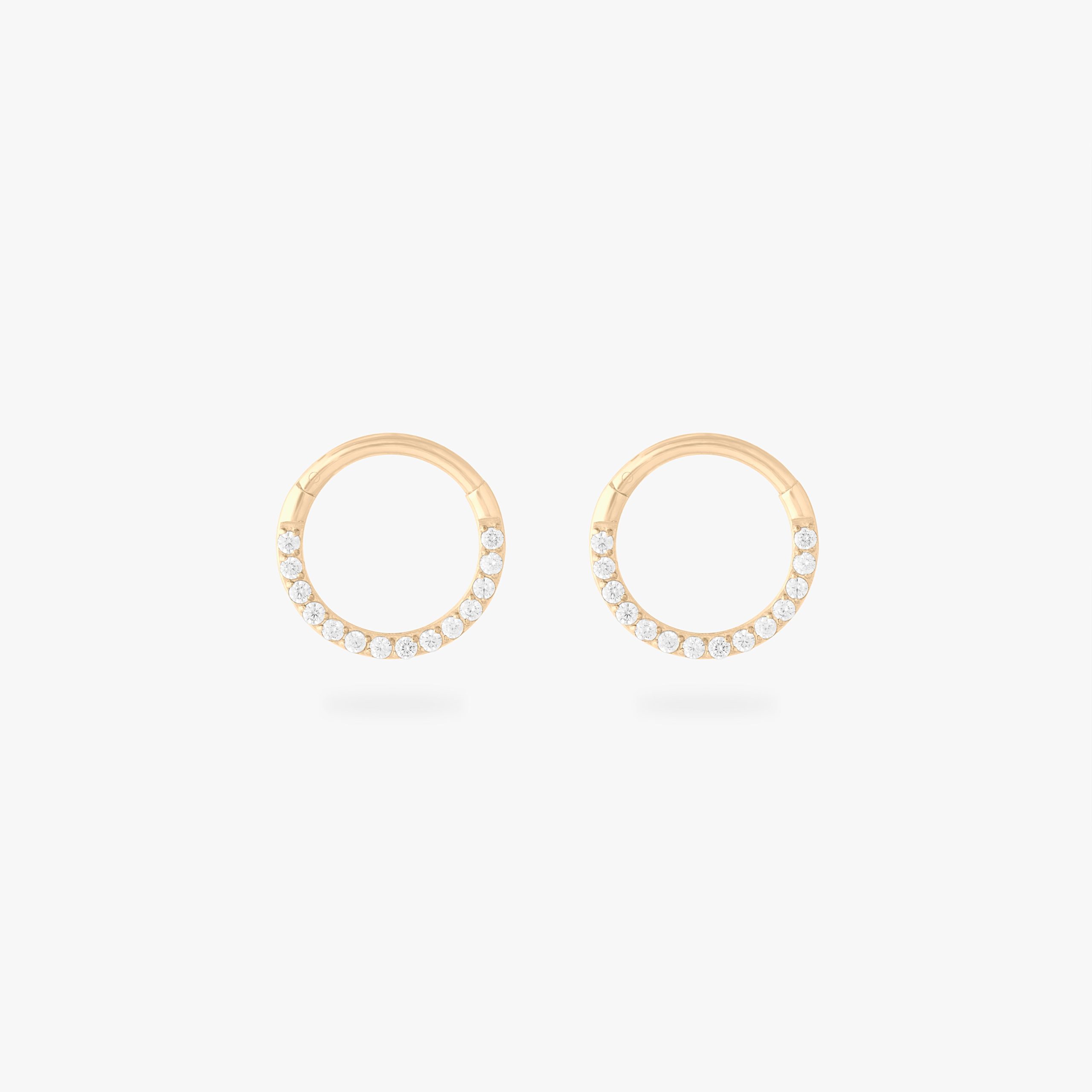 8mm Front Set Pave Clicker - STUDS