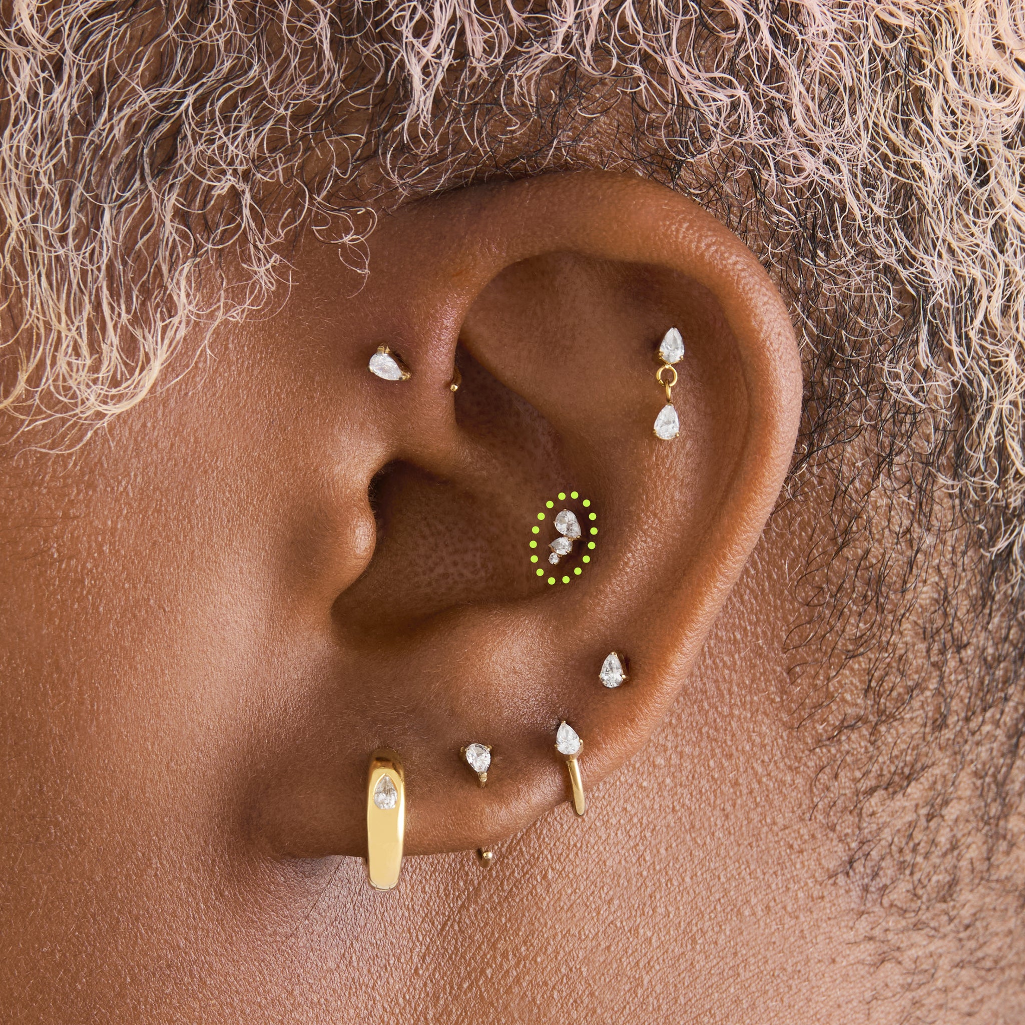 Pear Cluster Flatback Stud - STUDS