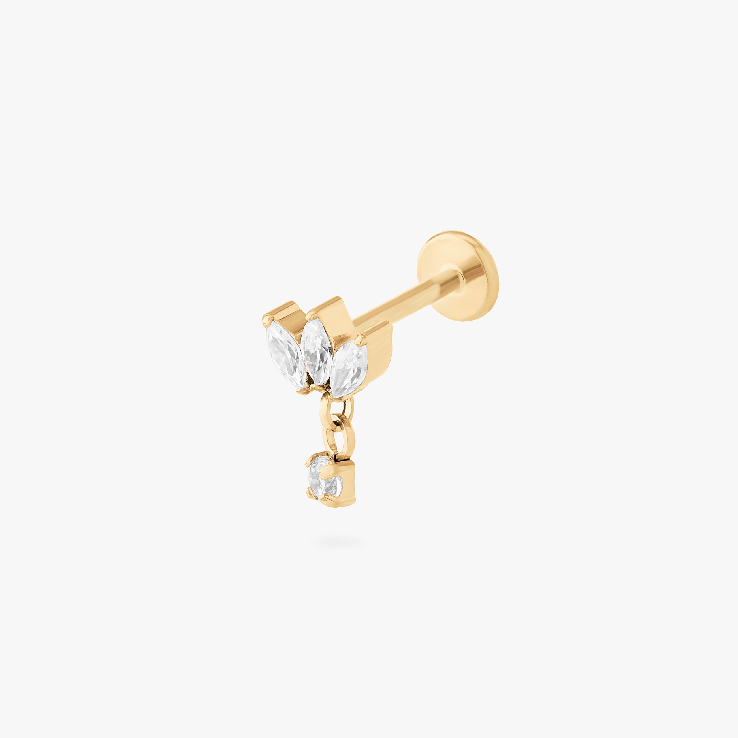 Micro Marquise Dangle Flatback Stud - STUDS
