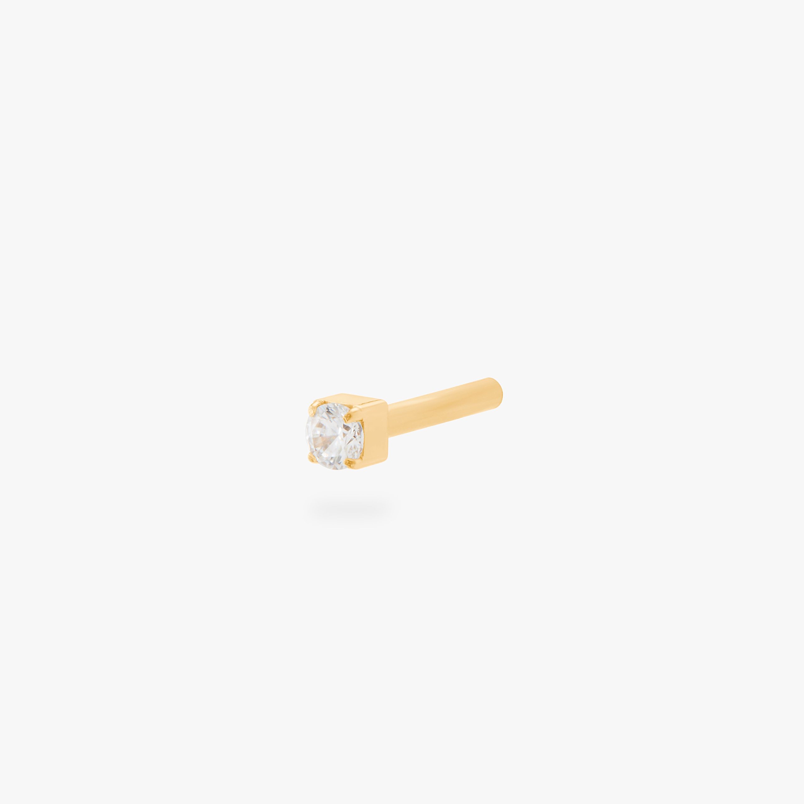 Gold Mini CZ Flatback Post - STUDS
