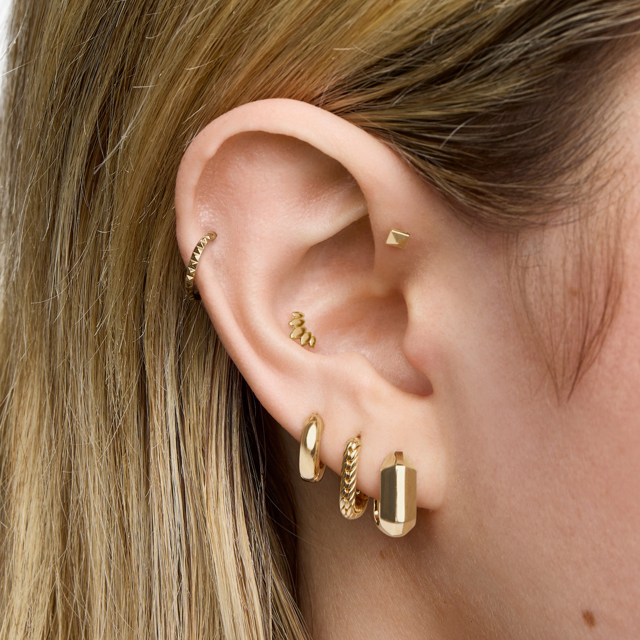 Geometric Huggie - STUDS