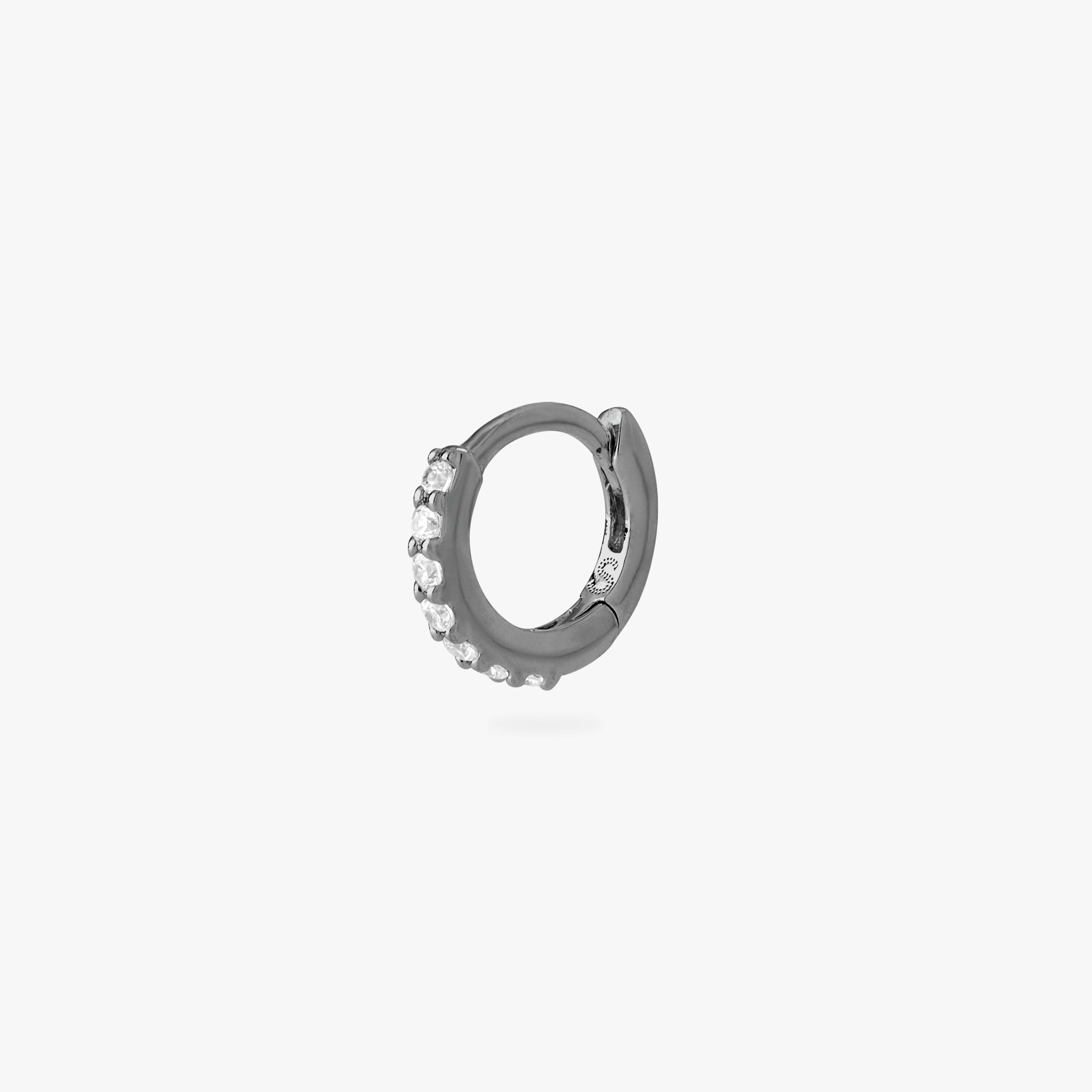 Micro Pave Huggie Gunmetal - STUDS