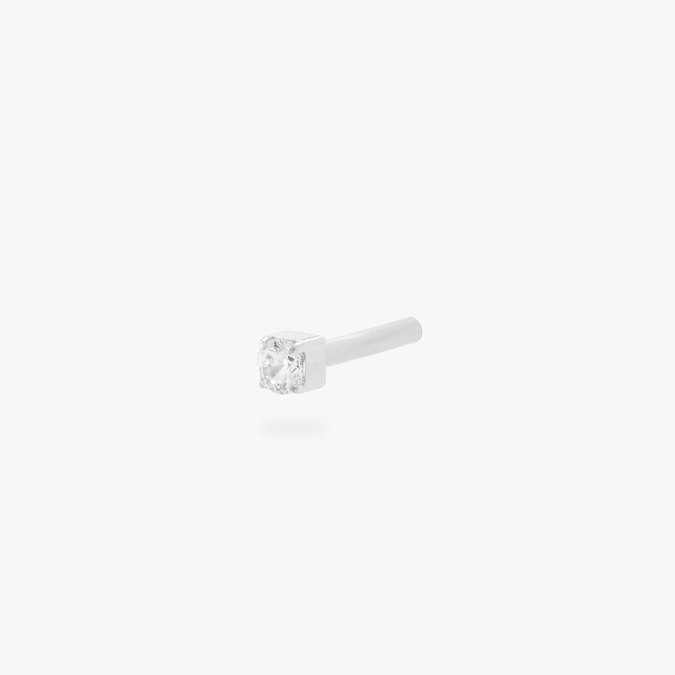 Silver Mini CZ Flatback Post - STUDS