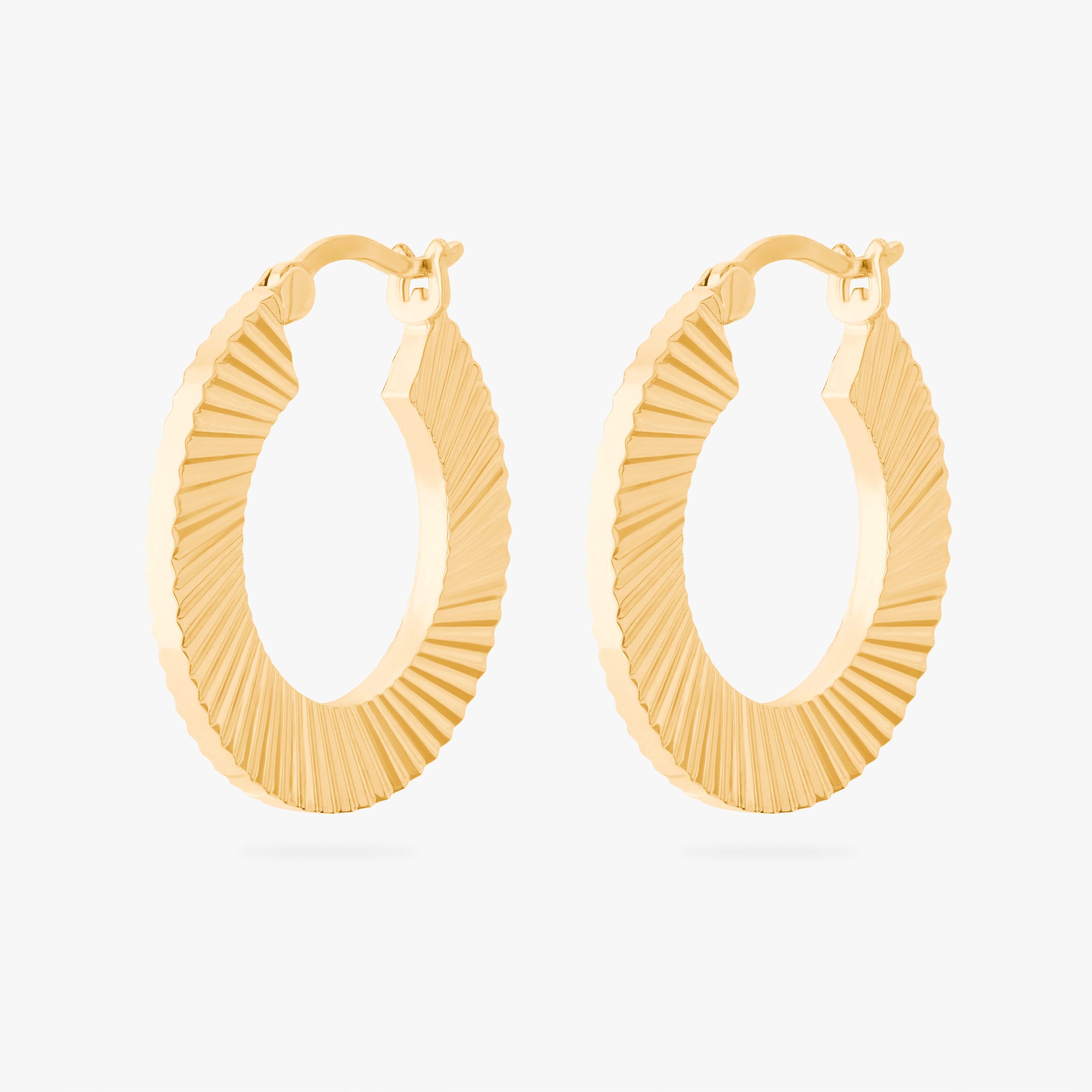 Fluted Crescent Hoop - STUDS