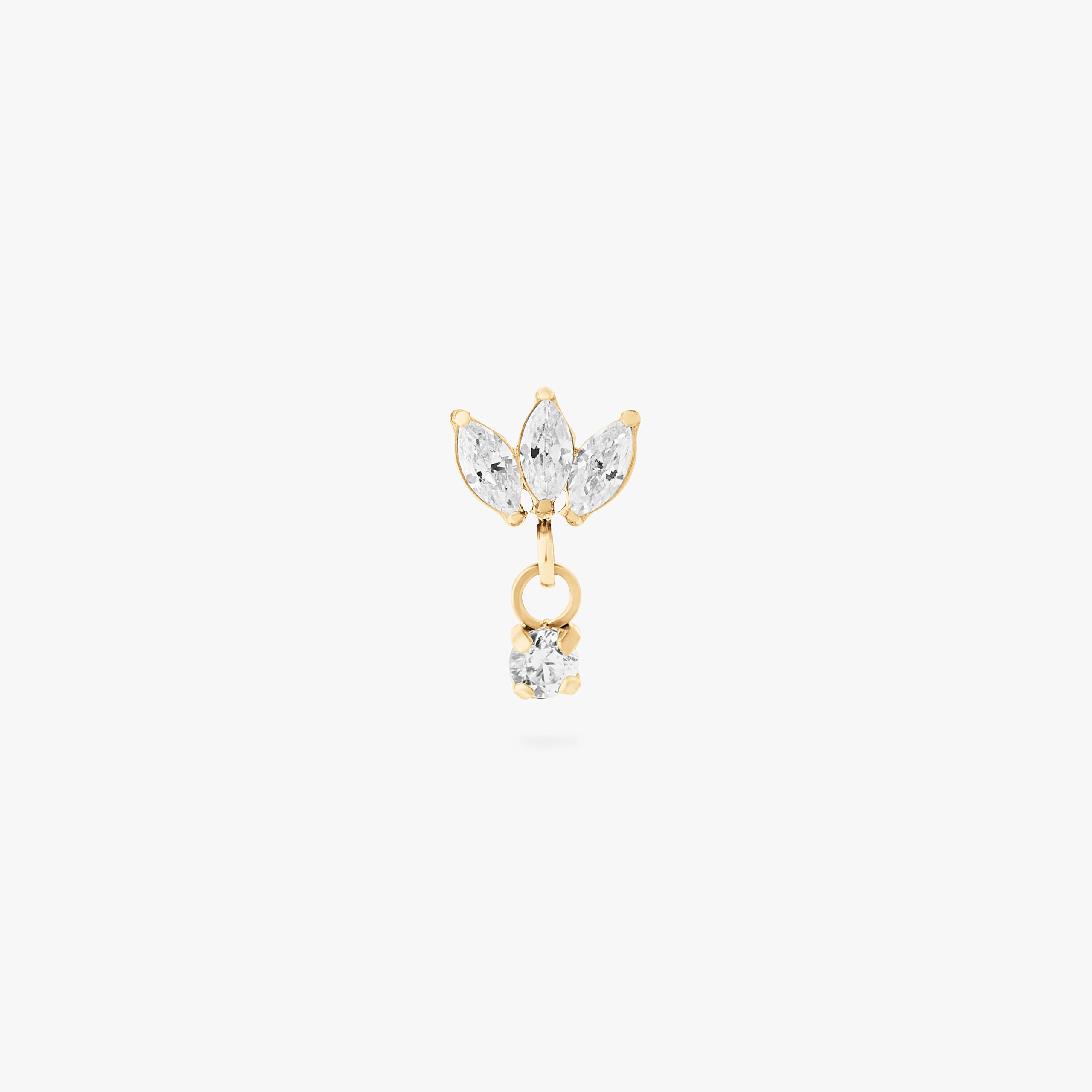 Micro Marquise Dangle Flatback Stud - STUDS