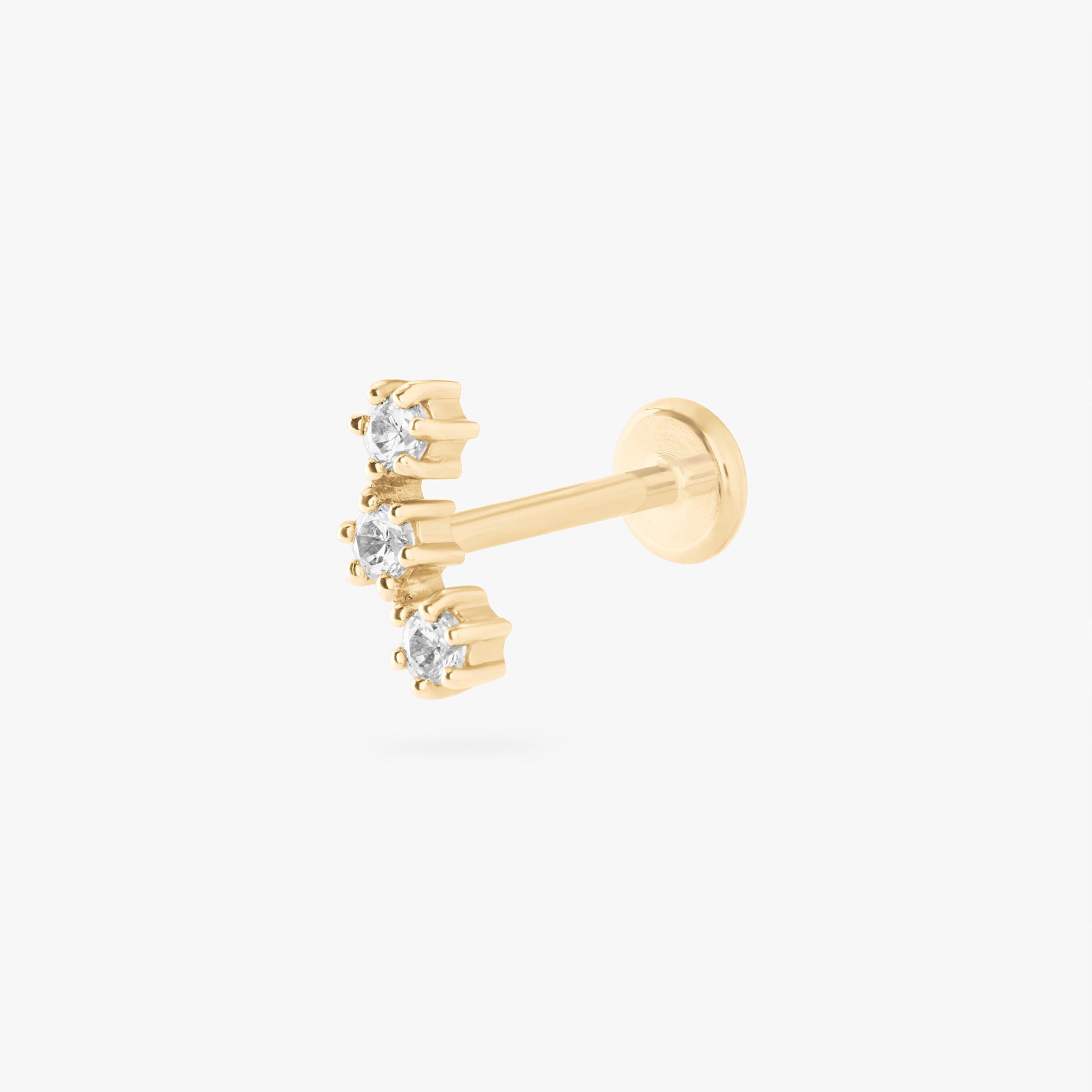 14K CZ Cluster Flatback - STUDS