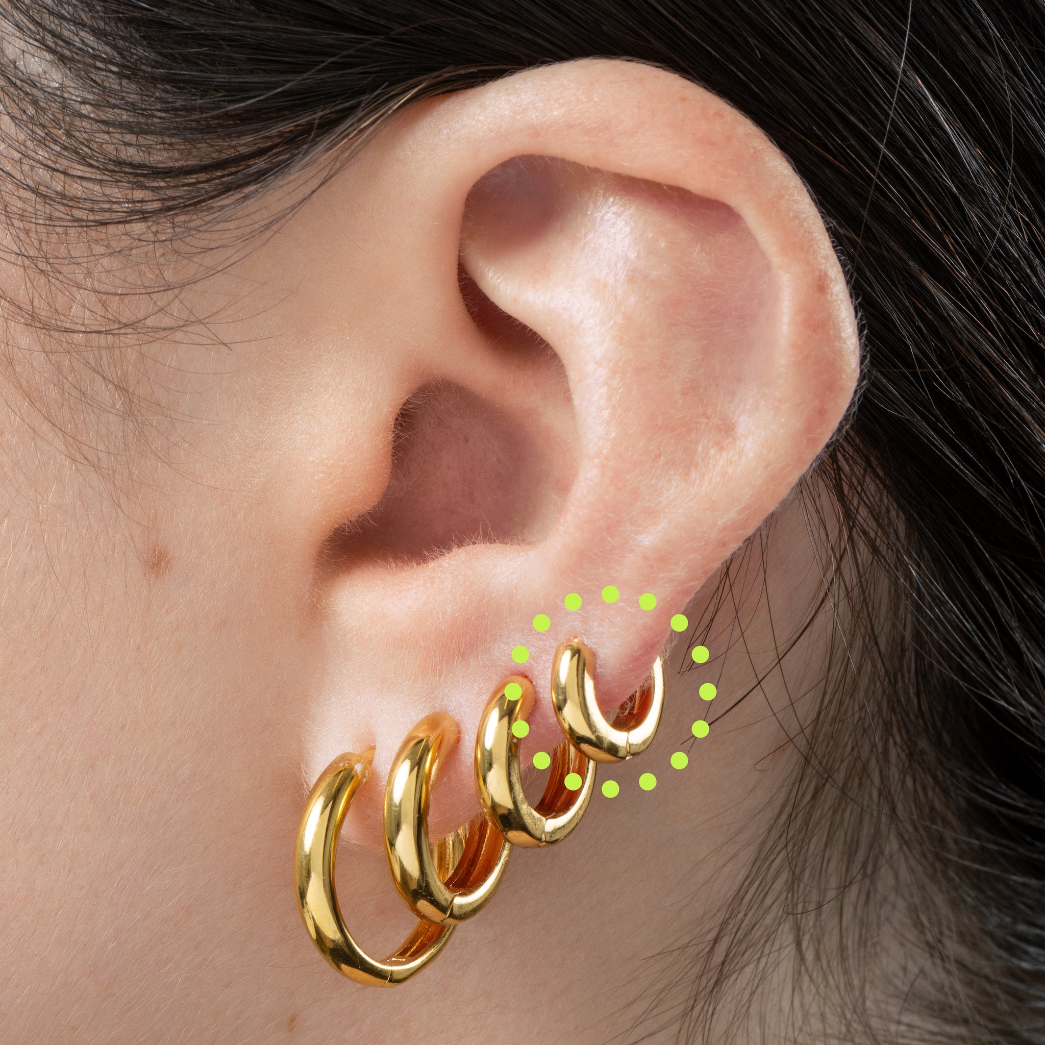 Micro Chunky Huggie - STUDS